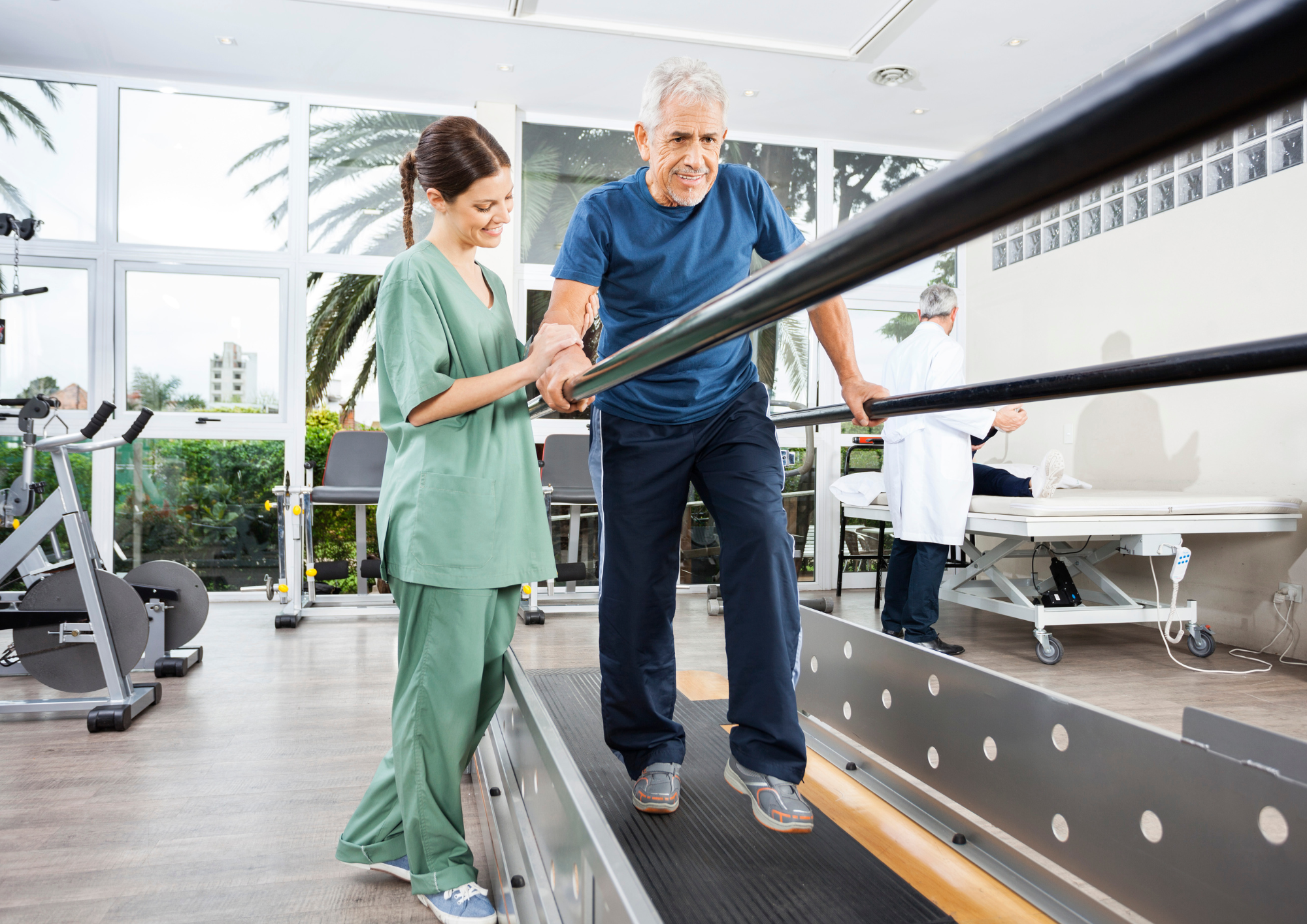 Séance de traitement de physiothérapie et gestion de l'équilibre